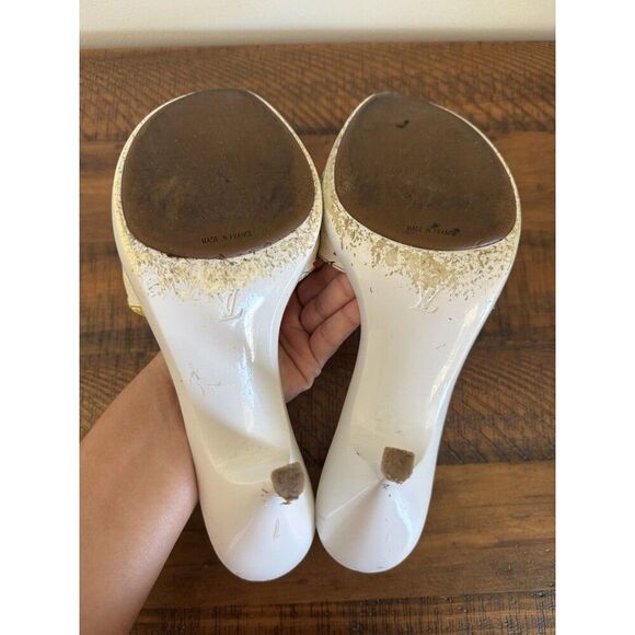 Louis Vuitton Y2K Murakami White Multicolor LV Buckle Mule Sandals Heels EU 40 - Picture 10 of 15